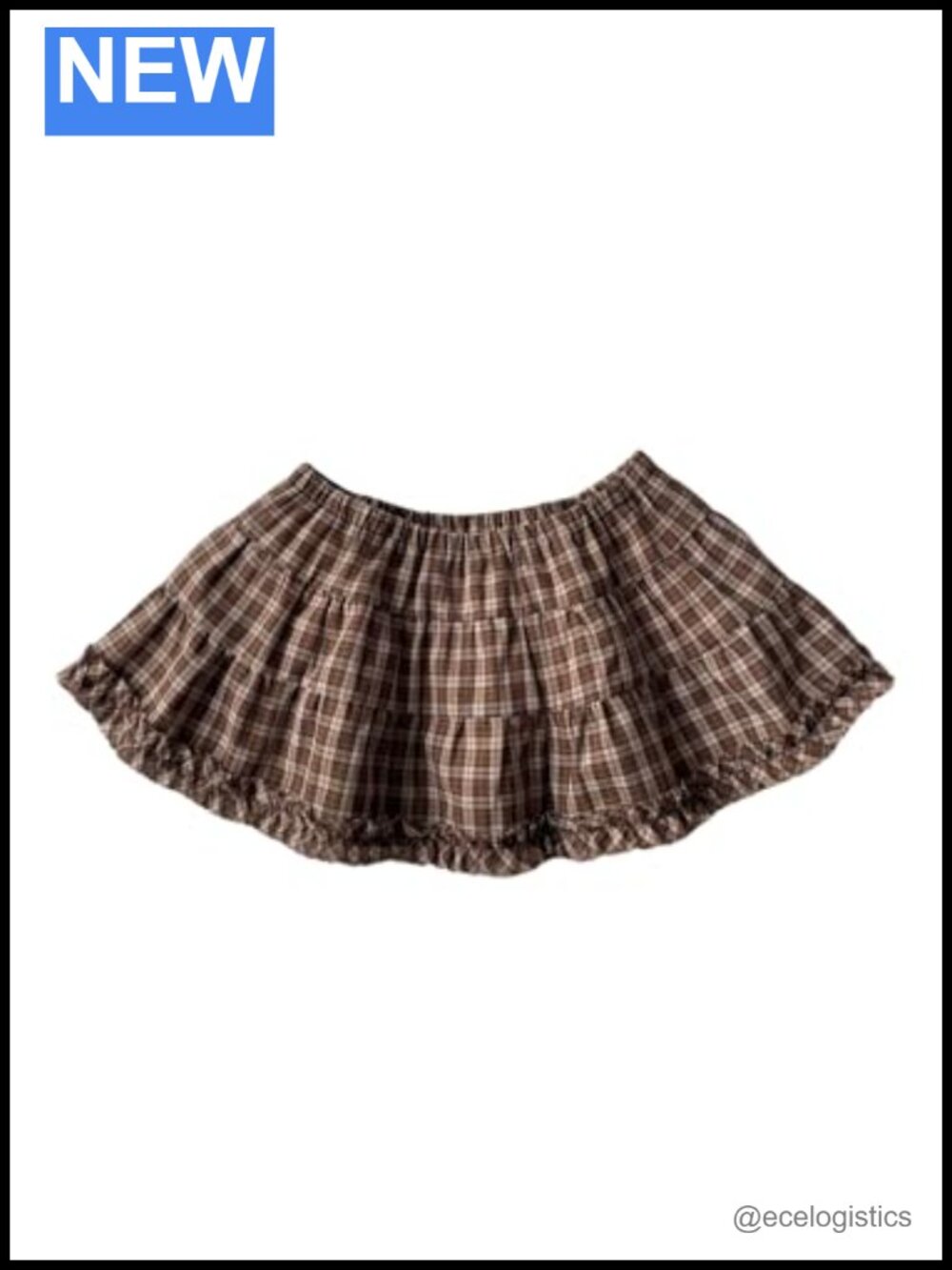 Y2K Plaid Ruffle Mini Skirt Tiered Low Rise A-Line Coquette with Shorts